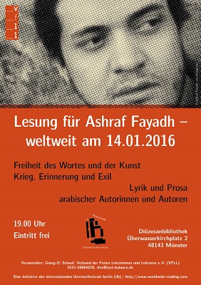 Lesung Lektorenverband Fayadh in Münster