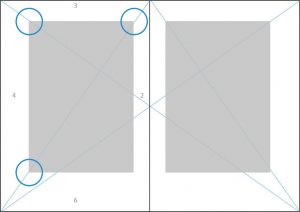 Strahlenkonstruktion Typografie Lektorat 